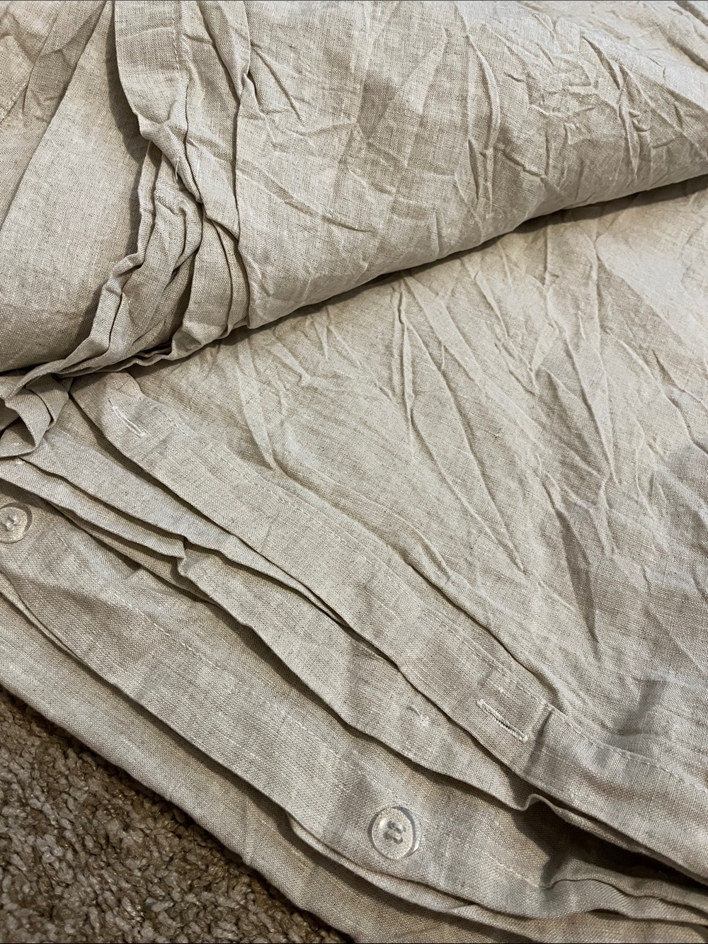Bed Threads Linen Oatmeal Duvet Cover - currently out of stock